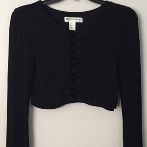H&M coachella collection Black long sleeve shirt